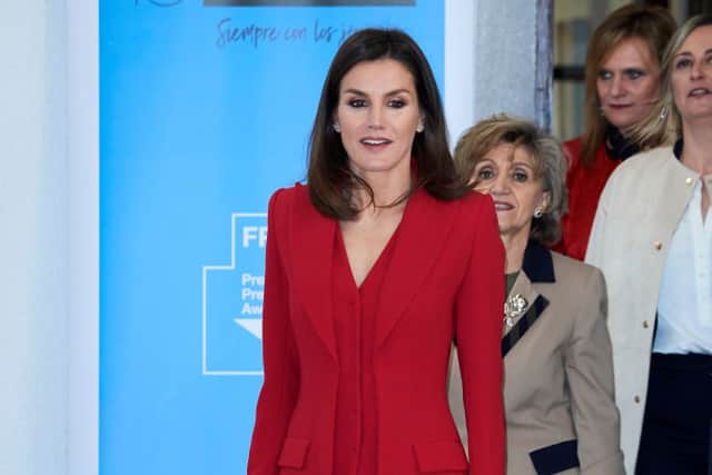 Queen Letizia of Spain is another Royal who is a fan of the trouser suit. (Photo by Carlos Alvarez/Getty Images)