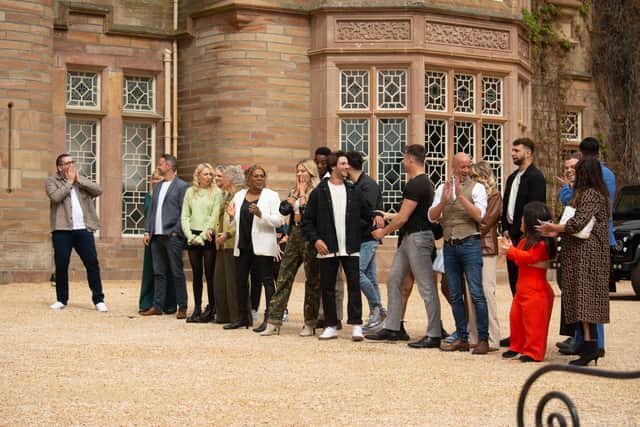 Contestants on the grounds of Ardross Castle