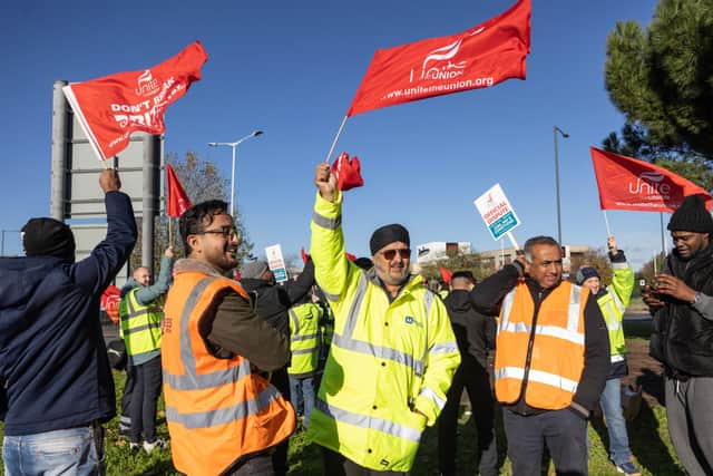 Around 350 members of Unite working for aviation services firm Menzies will walk out (Photo: Getty Images)