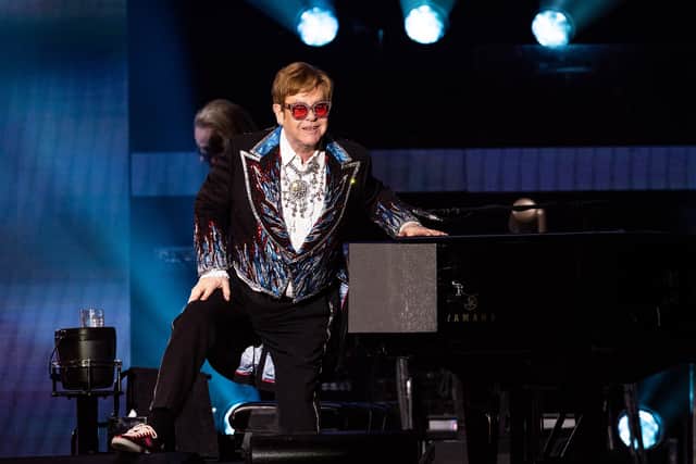 Sir Elton John performs onstage during the Farewell Yellow Brick Road tour at Dodger Stadium in Los Angeles (Photo: Getty Images)