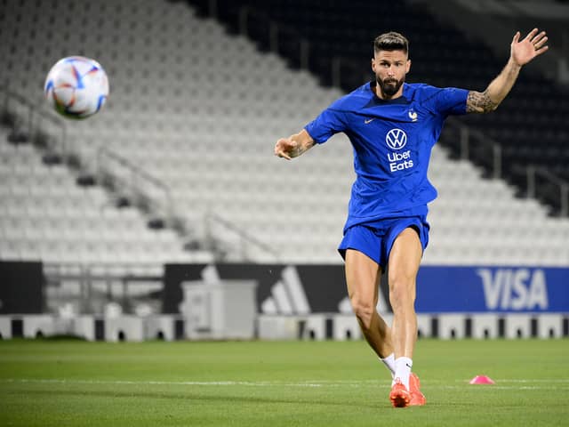 Olivier Giroud is aiming to become France’s all-time leading goalscorer. (Getty Images)
