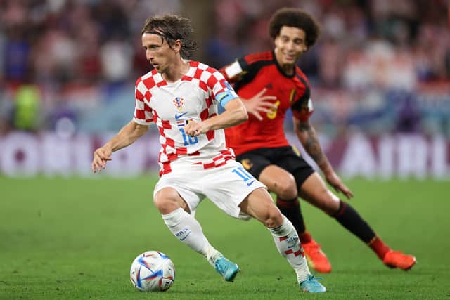 Luka Modric against Belgium in Group F fixture