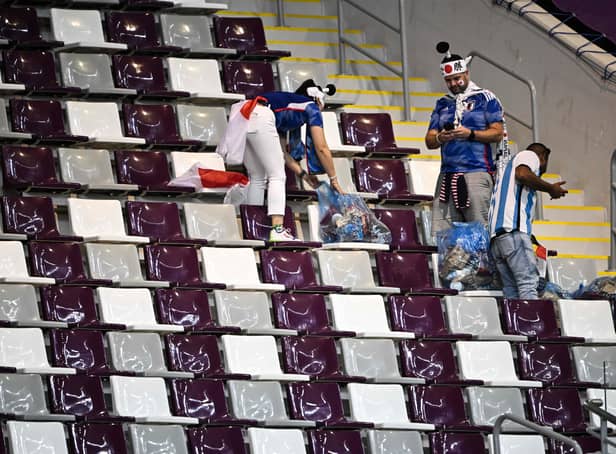 <p>Japan fans have been praised for tidying after the games at the World Cup 2022. (Getty Images)</p>