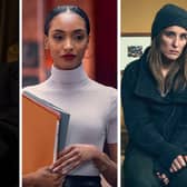 Guy Pearce as Kim Philby in A Spy Amongst Friends; Jourdan Dunn as Davina in Riches; Vicky McClure as Stella in Without Sin (Credit: ITVX)