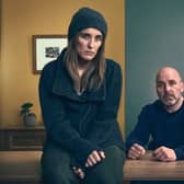 Vicky McClure as Stella Tomlinson with Johnny Harris as Charles Stone in Without Sin (Credit: ITVX)