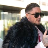 Reality TV star Stephen Bear arrives at Chelmsford Crown Court, Essex, where he is charged with voyeurism and two counts of disclosing private sexual photographs or films.