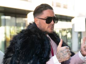 Reality TV star Stephen Bear arrives at Chelmsford Crown Court, Essex, where he is charged with voyeurism and two counts of disclosing private sexual photographs or films.
