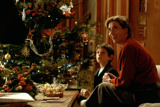 Emma Thompson plays Karen in Love Actually, a woman who discovers her husband is cheating. Copyright: StudioCanal/Working Title Films/DNA Films/Universal Studios