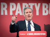Sir Keir Starmer told Labour’s business conference at Canary Wharf, London that he would deal with strikes by “resolving the underlying issues”. Credit: PA