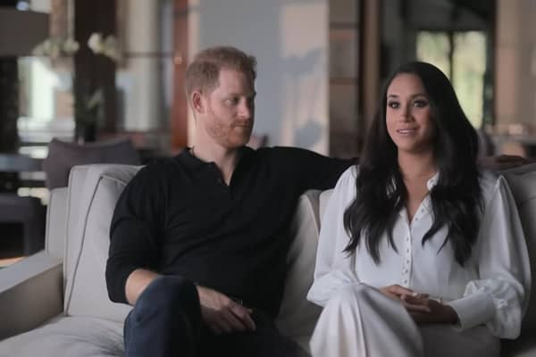 A screenshot from Harry and Meghan on Netflix