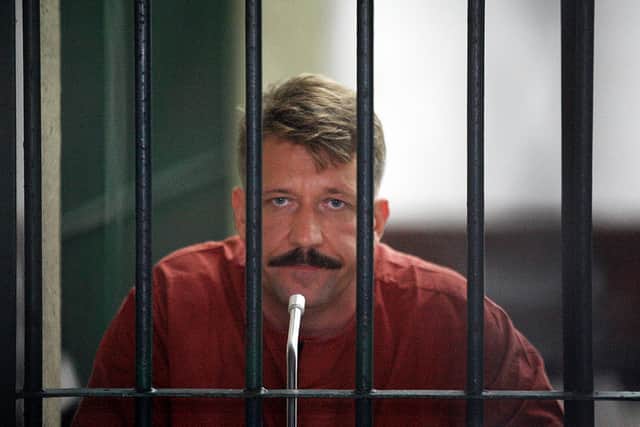 Viktor Bout sits inside a detention cell at Bangkok Supreme Court on July 28, 2008, in Bangkok, Thailand. Credit: Getty Images