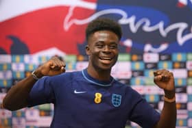 Bukayo Saka achieved four A*s and three As at GCSE level (Pic: AFP via Getty Images)