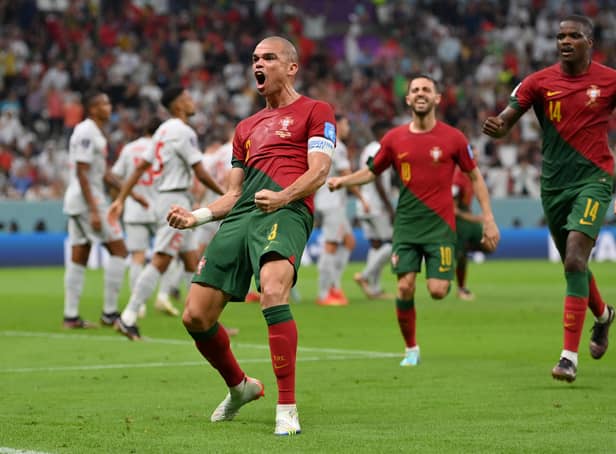 Pepe scored during Portugal’s 6-1 victory against Switzerland (Getty Images)
