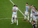 Argentina celebrate penalty shoot-out win over the Netherlands