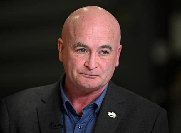 <p> RMT Union leader Mick Lynch has warned there is “no deal in sight” to remove the threat of further strikes next year (Photo: AFP via Getty Images)</p>