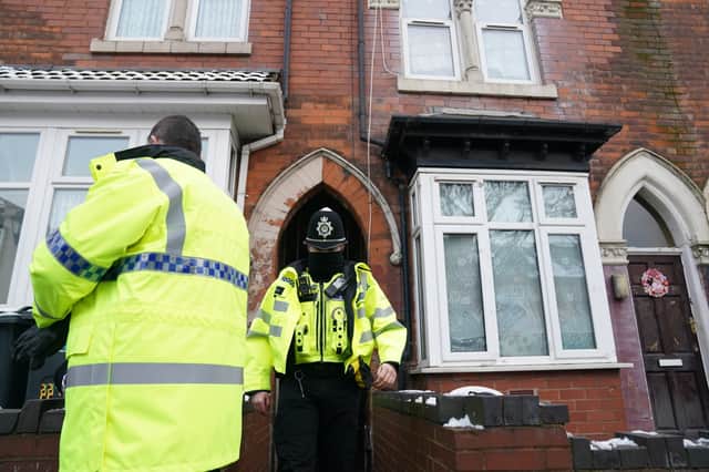 Police activity at a property in Clarence Road, Handsworth, Birmingham, where West Midlands Police are investigating the death of a child and have begun searching a garden.