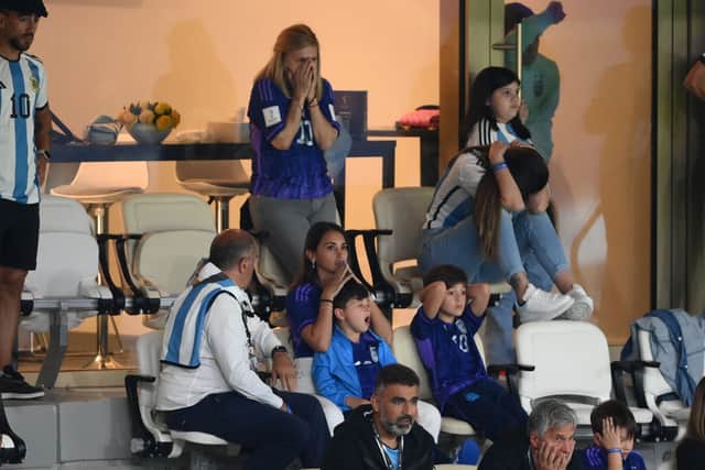 Antonela Roccuzzo has attended all of Lionel Messi’s World Cup games in Qatar. (Getty Images)