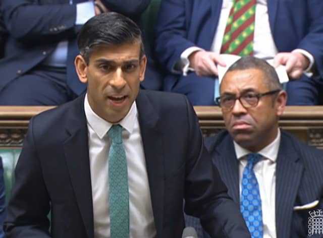 Prime Minister Rishi Sunak makes a statement to MPs in the House of Commons, London, where he announced plans to tackle the asylum backlog and Channel crossings. Credit: PA