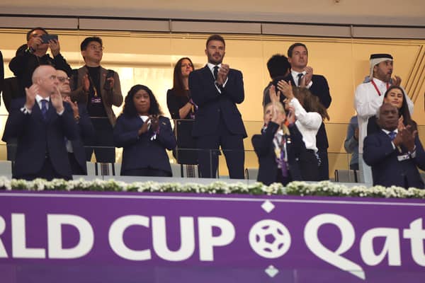 David Beckham at the World Cup quarter-final between England and France