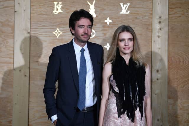 Antoine Arnault and wife, supermodel Natalia Vodianova. (Photo by  GABRIEL BOUYS/AFP via Getty Images)