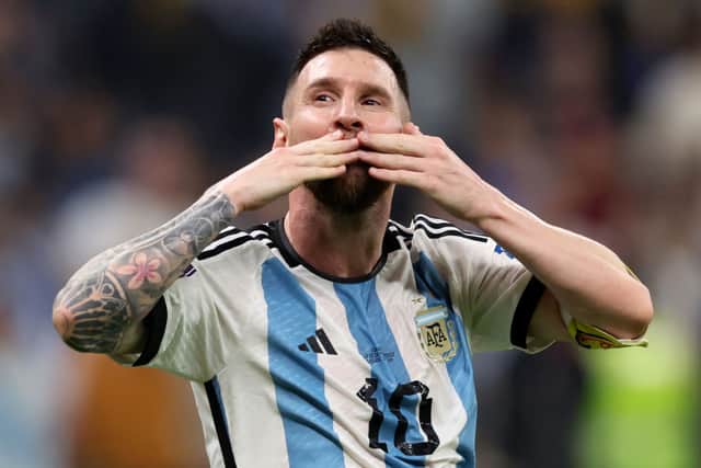 Lionel Messi was outstanding for Argentina last night. The whole world is waiting with bated breath to see how he gets on in the forthcoming final.  (Photo by Clive Brunskill/Getty Images)