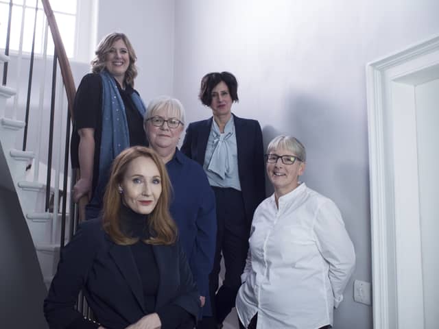 Beira’s Place board of directors (left to right) Susan Smith, JK Rowling, Johann Lamont, Margaret McCartney and Rhona Hotchkiss (Photo: PA/Nicole Jones)