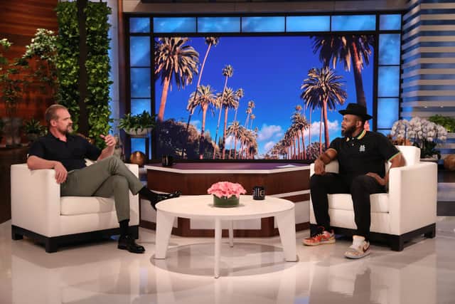 David Harbour on the Ellen DeGeneres Show, speaking to guest host Stephen ‘tWitch’ Boss (Photo: PA/Michael Rozman/Warner Bros.)