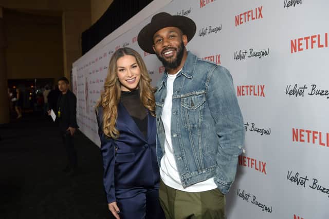 Allison Holker  and Stephen Boss attend the Los Angeles premiere screening of “Velvet Buzzsaw” at American Cinematheque’s Egyptian Theatre on January 28, 2019 in Hollywood, California. (Photo by Emma McIntyre/Getty Images)