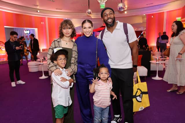 (L-R) Allison Holker and Stephen “tWitch” Boss with family attend the pre-party for Illumination and Universal Pictures’ “Minions: The Rise of Gru” Los Angeles premiere on June 25, 2022 in Hollywood, California. (Photo by Amy Sussman/Getty Images)