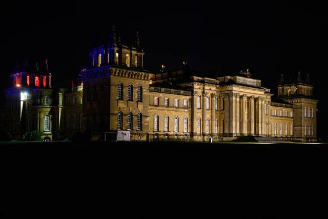 Blenheim Palace at night during the Illuminated Lights Trail (Photo: Getty Images)