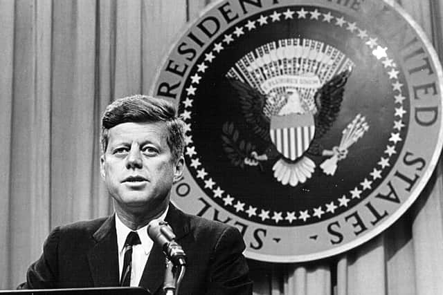 President John F. Kennedy speaks at a press conference August 1, 1963 (Photo: Getty Images)
