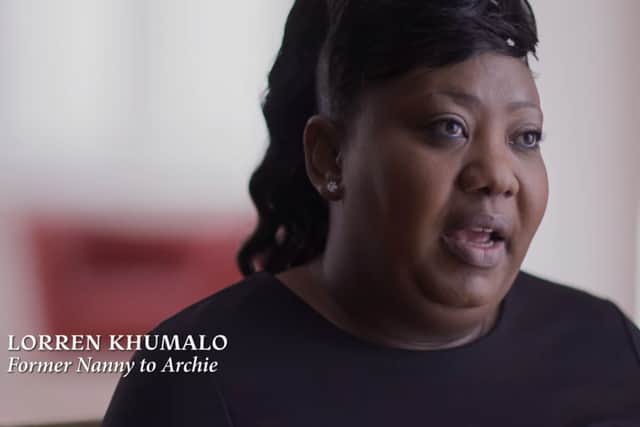 Lorren Khumalo spoke in the Netflix docuseries about being the nanny to Archie (credit: Netflix)