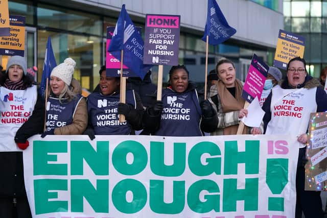 housands of NHS nurses are staging a second walkout on Tuesday (Photo: PA)