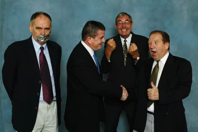 Pyke (second from left) with John Gwynne (far right) in 2003
