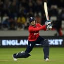 England’s Sophia Dunkley top scored against West Indies