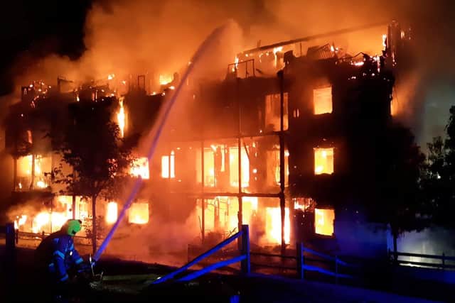 Richmond House caught fire on 9 September, 2019. Credit: London Fire Brigade