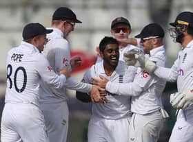 Rehan Ahmed celebrates his fifer as England beat Pakistan 3-0 in Test series