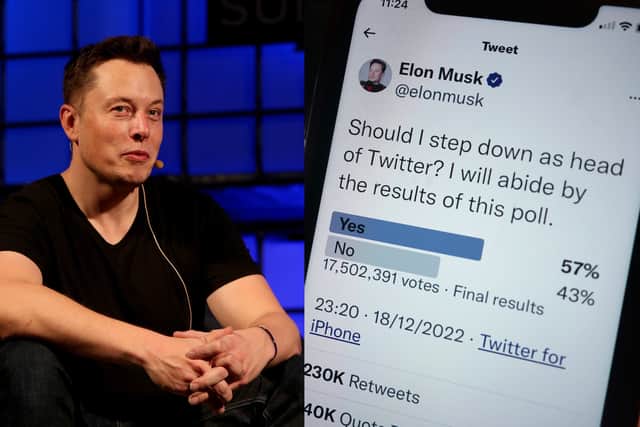 Elon Musk has confirmed he will resign as CEO of Twitter when he finds a replacement (Photo: PA)