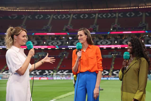 Jill Scott joined ITV’s punditry team for England’s quarter-final clash against France. (Getty Images)