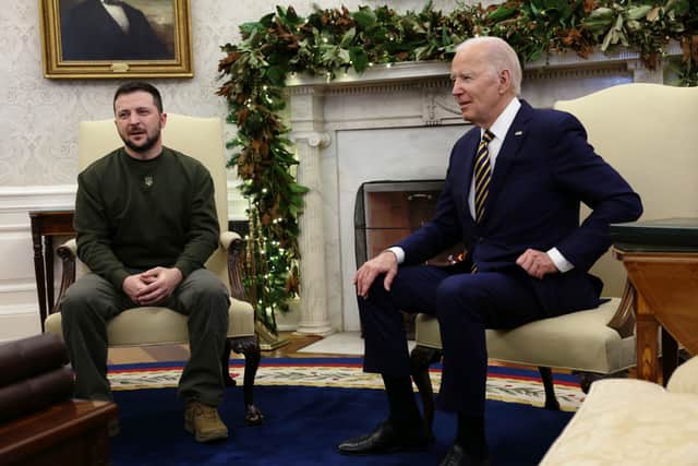 Volodymyr Zelensky visited Joe Biden in Washington in his first official visit outside of Ukraine since the beginning of the war. (Credit: Getty Images)