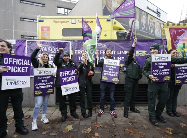 Disruption to care after strikes this week is likely to continue into the coming days (Photo: PA)