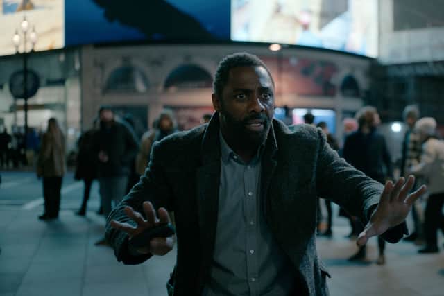 Idris Elba as DCI John Luther in 2023 Netflix film Luther: The Fallen Sun.
