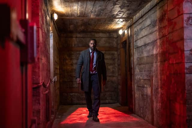 Idris Elba as DCI John Luther in 2023 Netflix film Luther: The Fallen Sun.