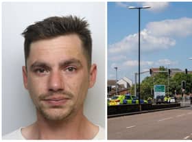 James Craigie was jailed for five years after admitting causing the death of pregnant mum Dulce Lina Mendes Pereira by dangerous driving in Northampton town centre .
