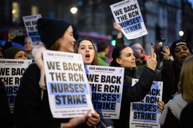 NHS nurses took part in two days of strike actions in December