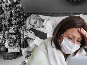 Health chiefs say anyone with Covid or flu symptoms should stay at home this Christmas (Composite: Kim Mogg)