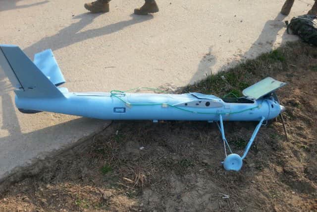 The wreckage of a crashed drone that was discovered on a border island between South Korea and North Korea in 2014 (Getty Images)