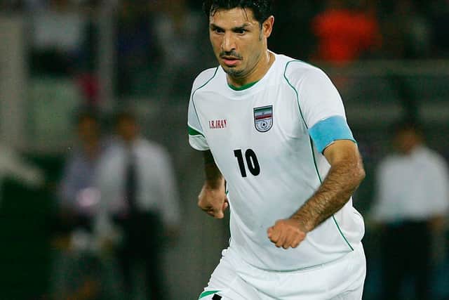 Ali Daei of Iran during The 2006 Fifa World Cup Asian Qualifiers match between Japan and Iran at The International Stadium (Getty Images)