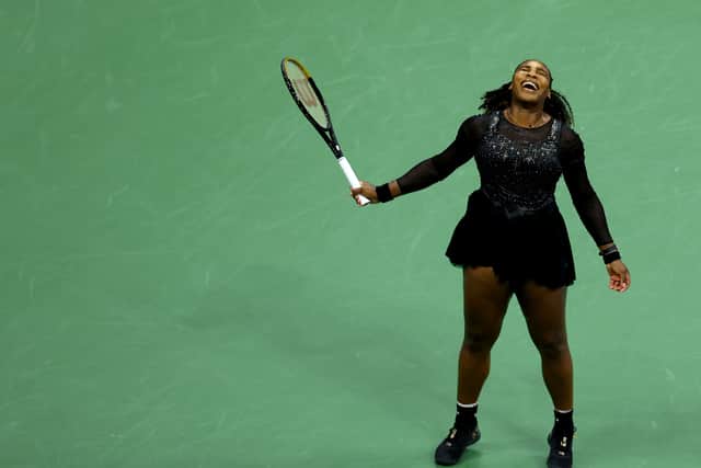 Serena Williams of the United States reacts in the third set against Ajla Tomlijanovic of Australia (Getty Images)