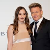 Gordon Ramsay and his daughter, Holly Anna Ramsay, attend the 2017 Elton John AIDS Foundation Academy Awards Viewing Party in West Hollywood, California, on February 26, 2017. (TIBRINA HOBSON/AFP via Getty Images)